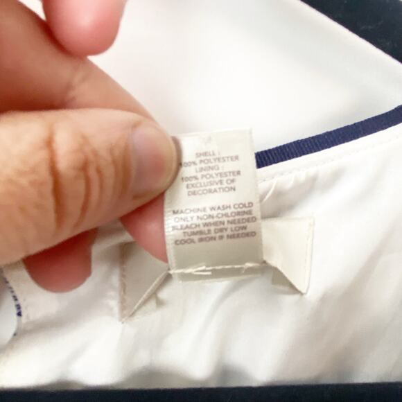 2/$30 2/$30 Ann Taylor LOFT 10 Womens Navy/White Sketched Floral Sheath Dress - Picture 7 of 9